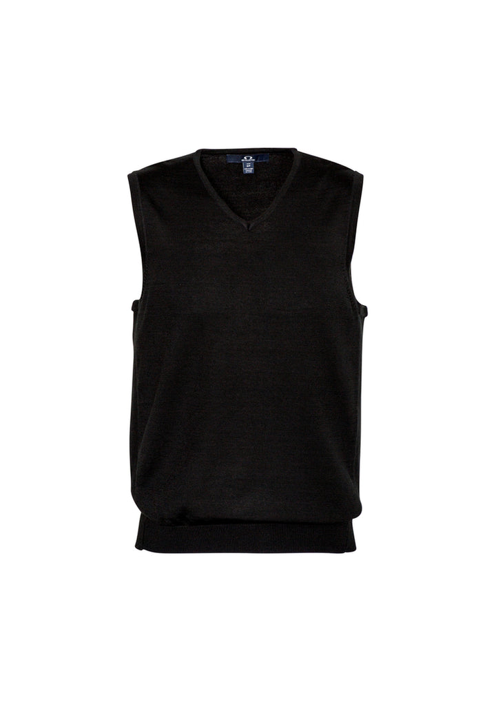 WV619M - Biz Care - Milano Mens Vest | Black