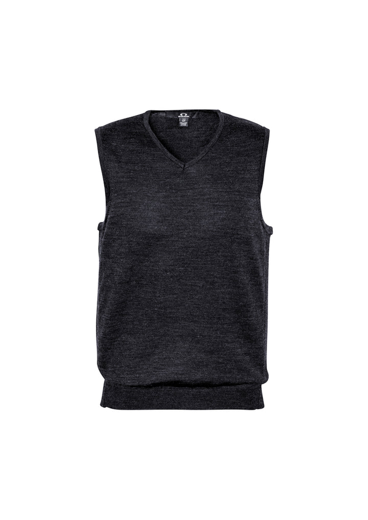 WV619M - Biz Care - Milano Mens Vest | Charcoal