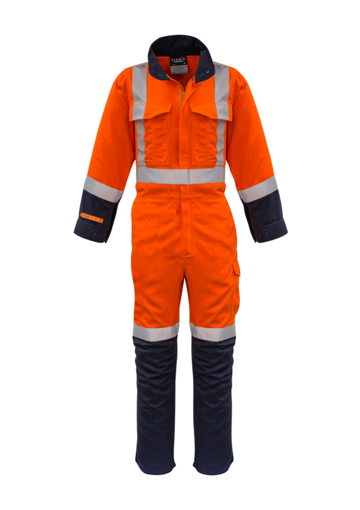 ZC518 - Syzmik - Mens FR Shoulder Taped Overall | Orange/Navy