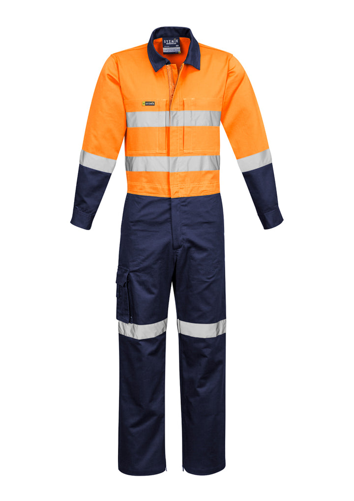 ZC804 - Syzmik - Hi-Vis Men's Rugged Cooling Taped Overall (Day/Night) | Orange/Navy