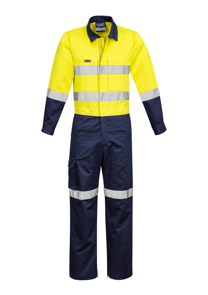 ZC804 - Syzmik - Hi-Vis Men's Rugged Cooling Taped Overall (Day/Night) | Yellow/Navy