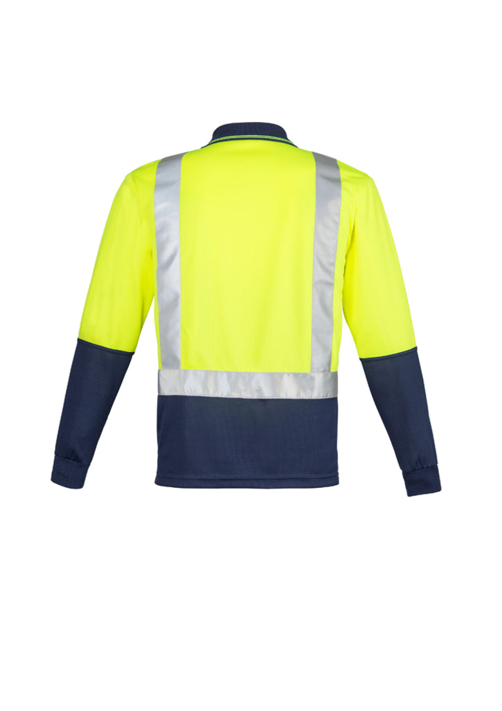 ZH234 - Syzmik - Mens Hi Vis Spliced Polo - Long Sleeve Shoulder Taped