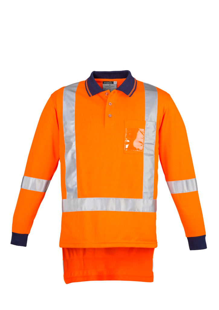 ZH242 - Men's TTMC-W17 Taped Polo - Long Sleeve (Day/Night) | TTMC-W Orange