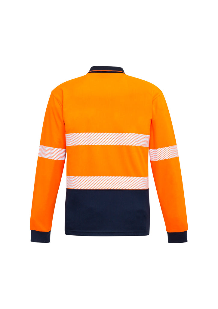 ZH530 - Syzmik - Unisex Hi Vis Segmented L/S Polo - Hoop Taped