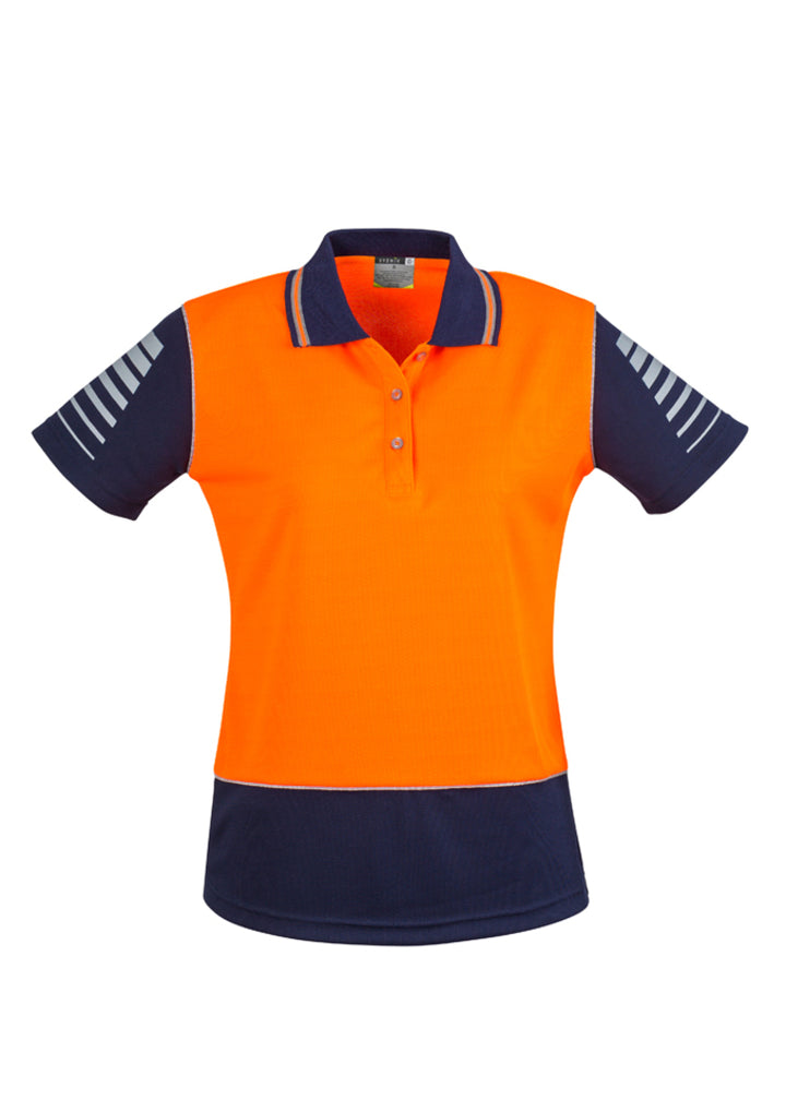 ZHL236 - Syzmik - Hi-Vis Women's Zone Polo | Orange/Navy