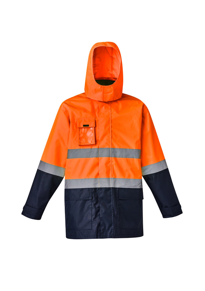 ZJ220 - Syzmik - Mens Hi Vis Basic 4 in 1 Waterproof Jacket | Orange/Navy