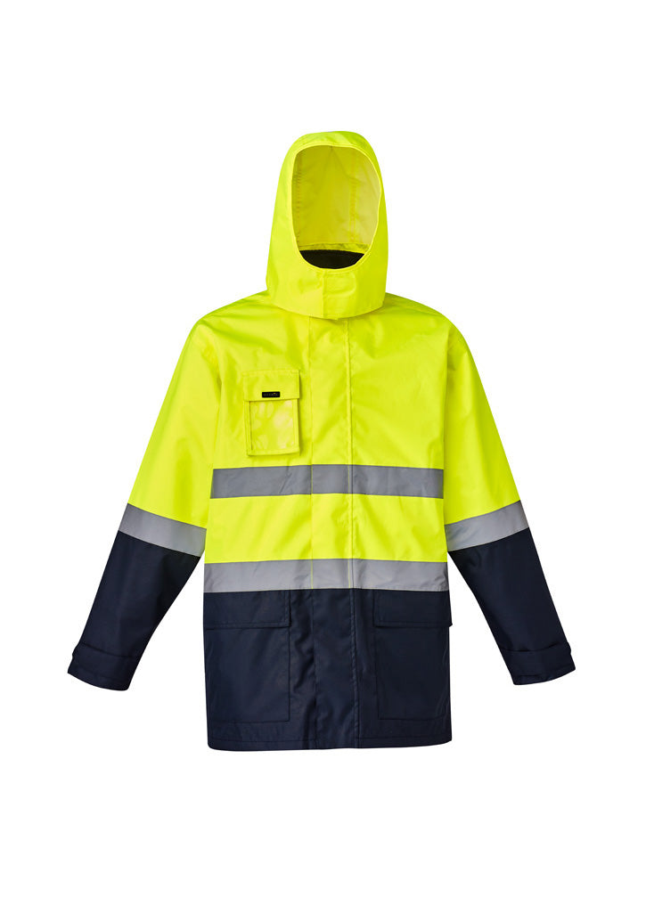 ZJ220 - Syzmik - Mens Hi Vis Basic 4 in 1 Waterproof Jacket | Yellow/Navy