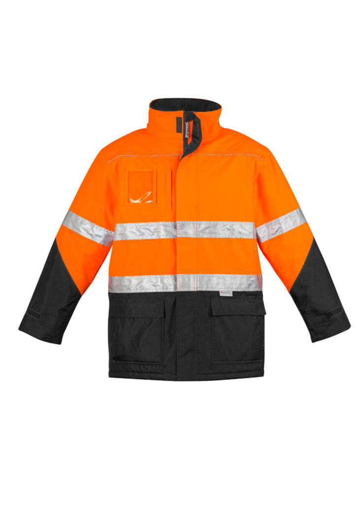 ZJ350 - Syzmik - Mens Hi Vis Storm Jacket | Orange/Black