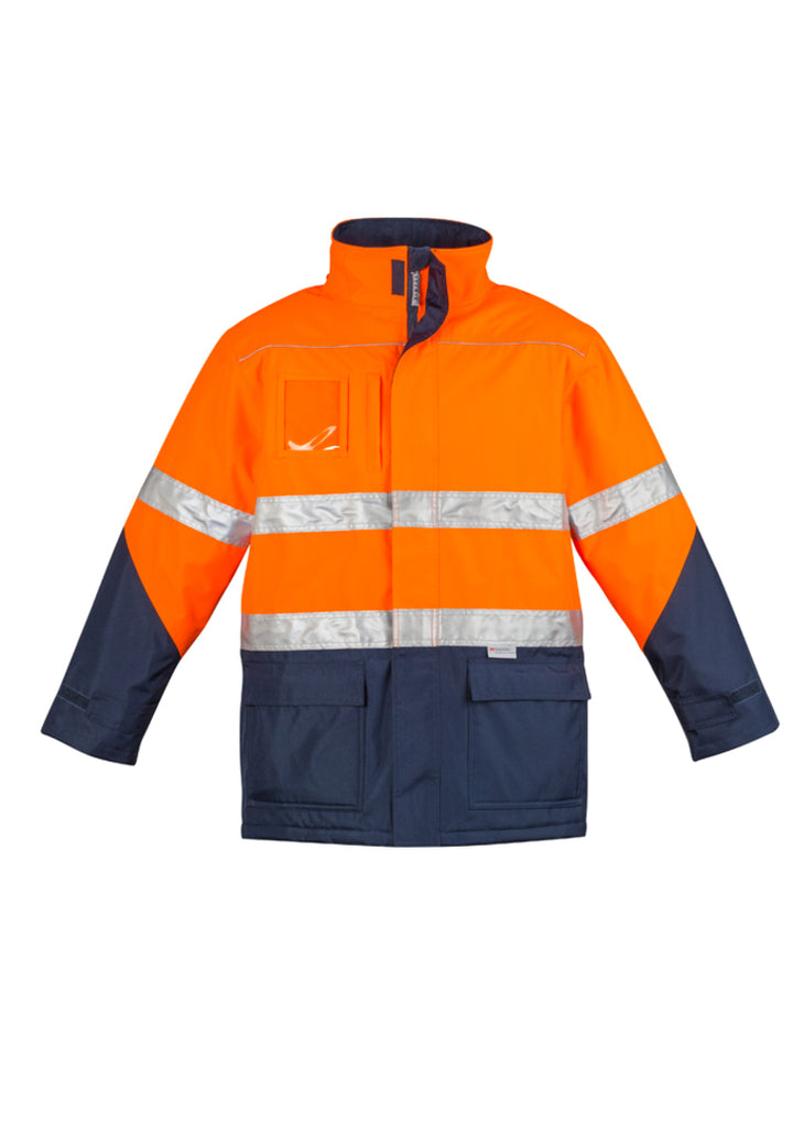 ZJ350 - Syzmik - Mens Hi Vis Storm Jacket | Orange/Navy