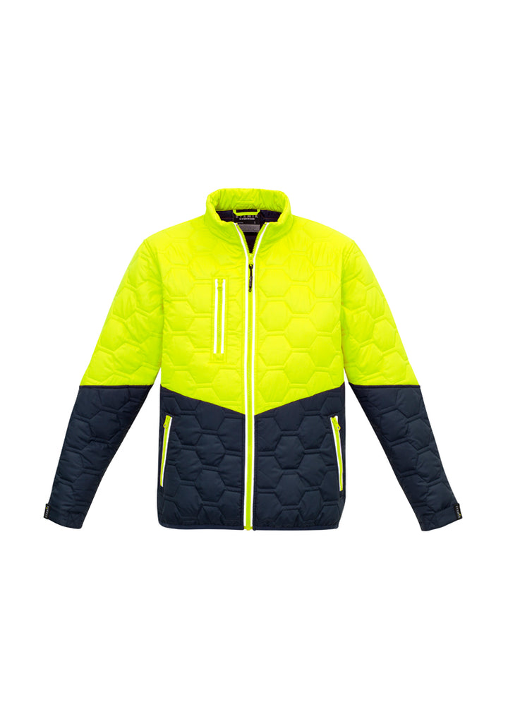 ZJ420 - Syzmik - Unisex Hexagonal Puffer Jacket | Yellow/Navy