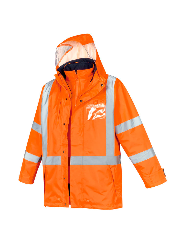 ZJ616 - Syzmik - Men's TTMC-W17 Hi-Vis X-Back (4 in 1) Waterproof Jacket (with reversible fleece vest)