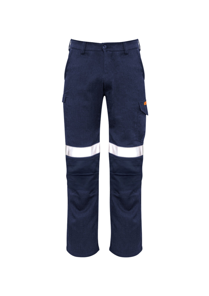 ZP521 - Syzmik - Mens Orange Flame Taped Cargo Pant (Regular) | Navy