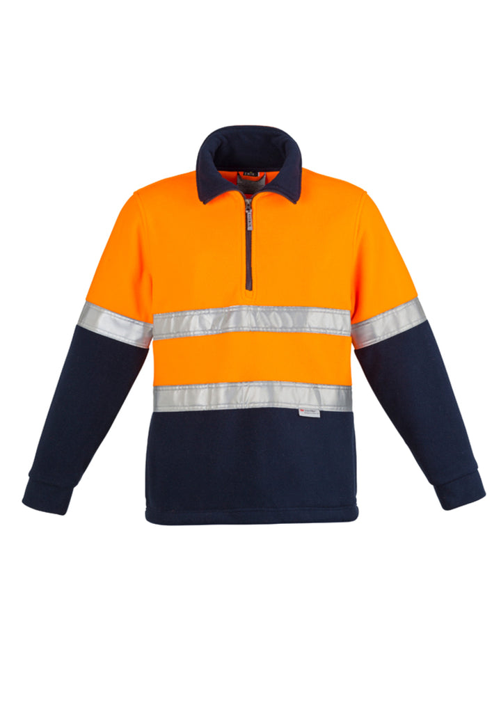 ZT461 - Syzmik - Hi Vis Polar Fleece Jumper - Hoop Taped | Orange/Navy