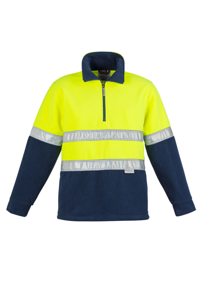 ZT461 - Syzmik - Hi Vis Polar Fleece Jumper - Hoop Taped | Yellow/Navy