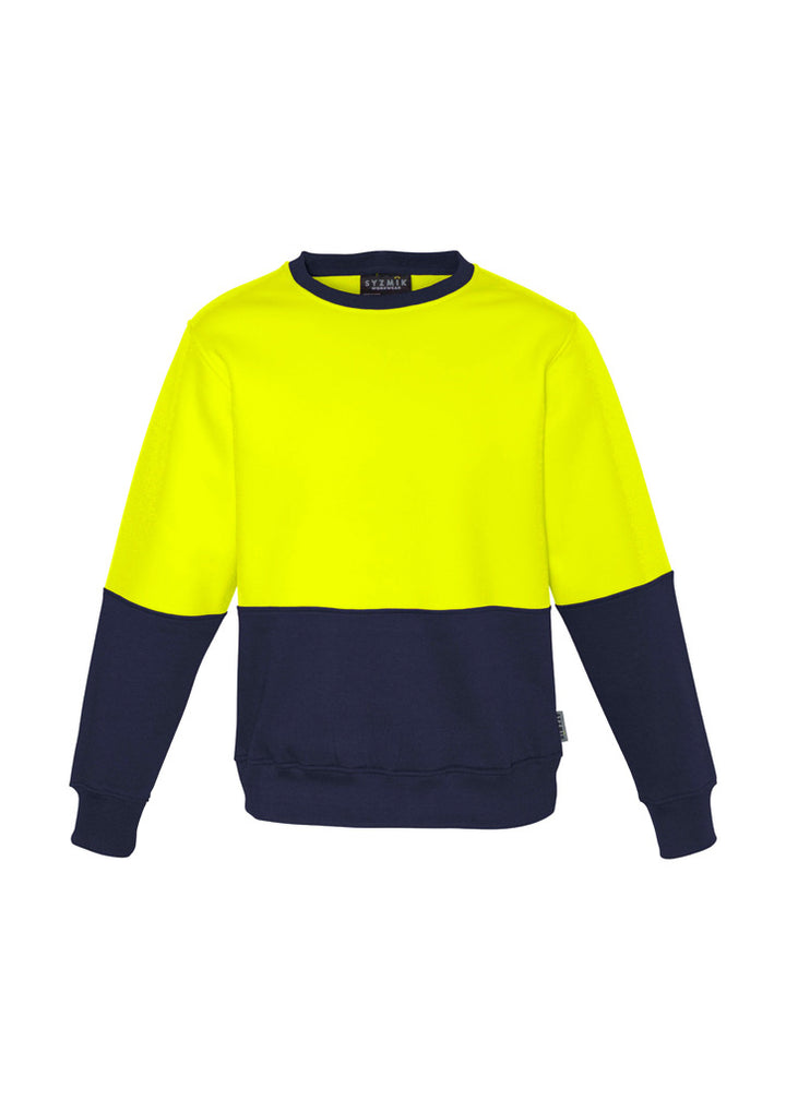 ZT475 - Syzmik - Unisex Hi Vis Crew Sweatshirt | Yellow/Navy