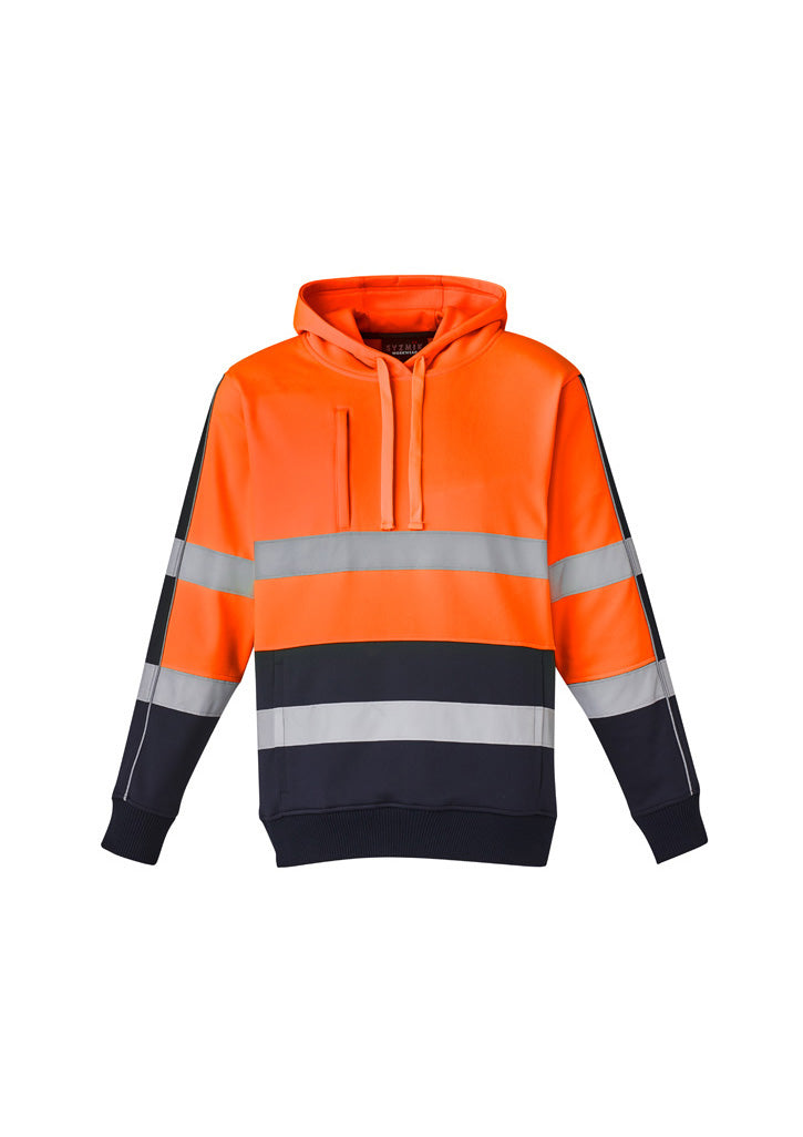 ZT483 - Syzmik - Unisex Hi Vis Stretch Taped Hoodie | Orange/Navy