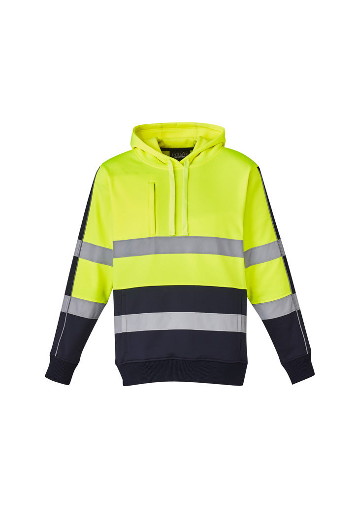 ZT483 - Syzmik - Unisex Hi Vis Stretch Taped Hoodie | Yellow/Navy