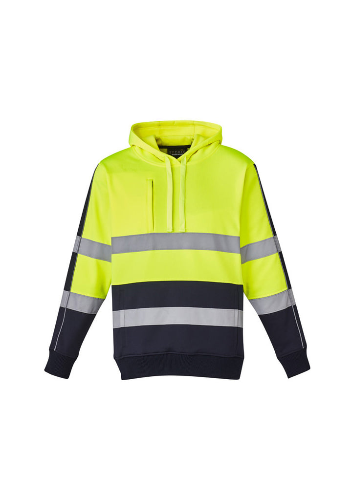 ZT483 - Syzmik - Unisex Hi Vis Stretch Taped Hoodie | Yellow/Navy