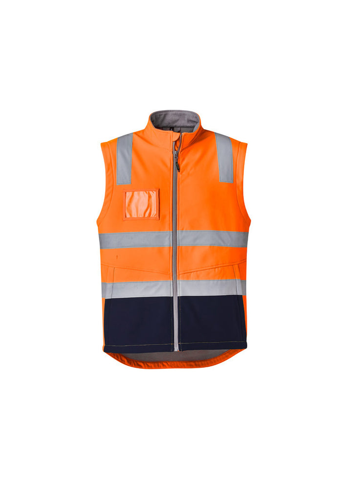 ZV426 - Syzmik - Unisex Hi Vis Softshell Vest (bonded fleece lining) - D/N | Orange/Navy