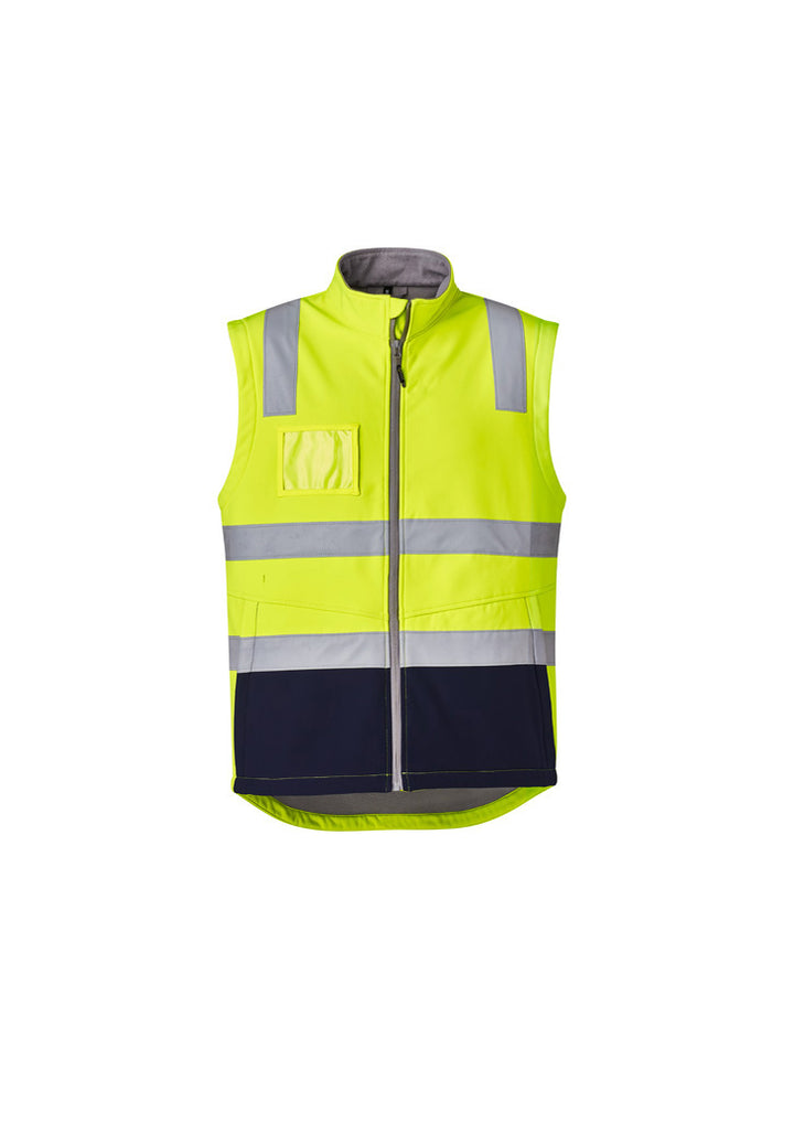 ZV426 - Syzmik - Unisex Hi Vis Softshell Vest (bonded fleece lining) - D/N | Yellow/Navy