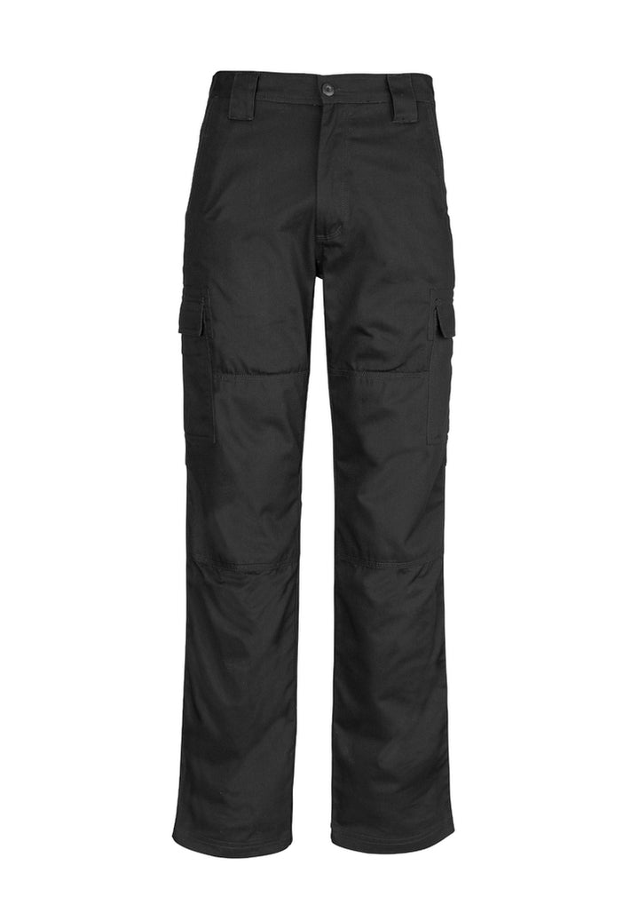 ZW001S - Syzmik - Mens Midweight Drill Cargo Pant (Stout) | Black