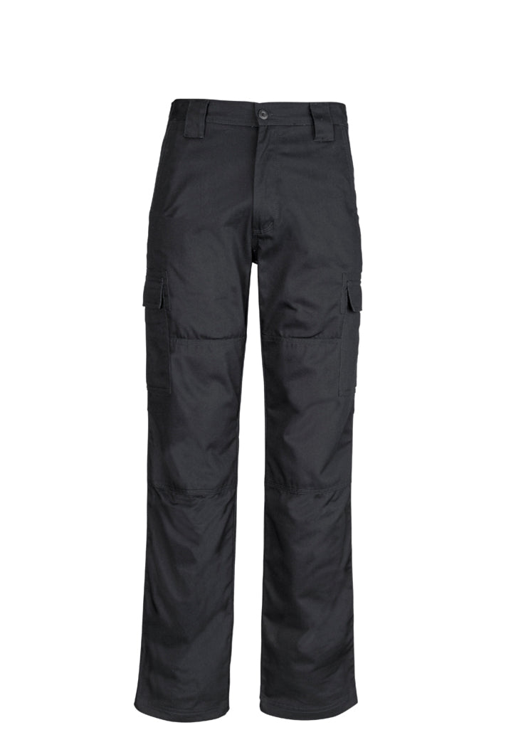 ZW001 - Syzmik - Mens Mid-weight Drill Cargo Pant (Regular) | Black