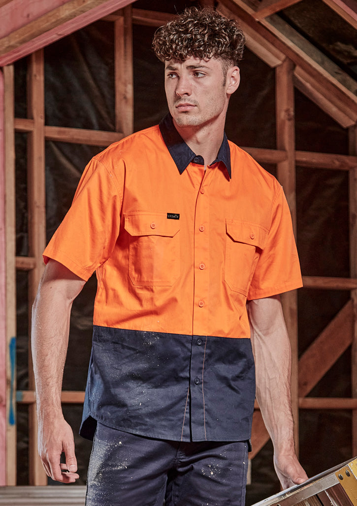 ZW115 - Syzmik - Mens Hi Vis Short Sleeve Shirt