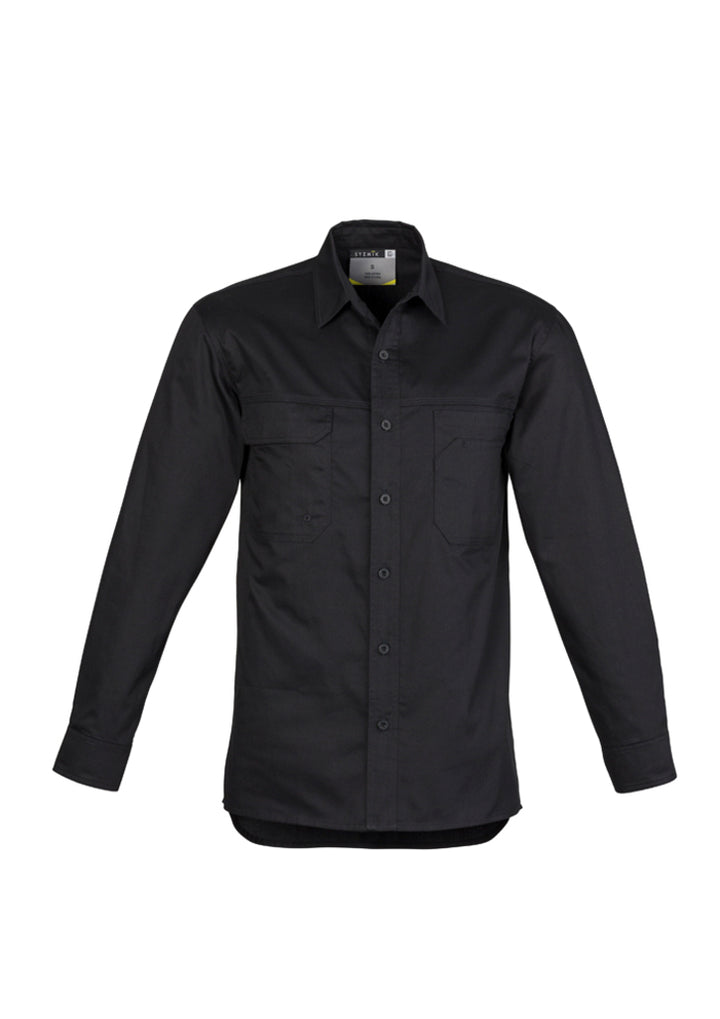 ZW121 - Syzmik - Mens Lightweight Tradie L/S Shirt | Black