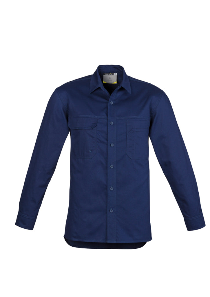 ZW121 - Syzmik - Mens Lightweight Tradie L/S Shirt | Blue