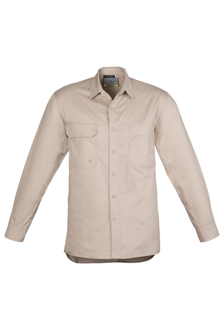 ZW121 - Syzmik - Mens Lightweight Tradie L/S Shirt | Sand