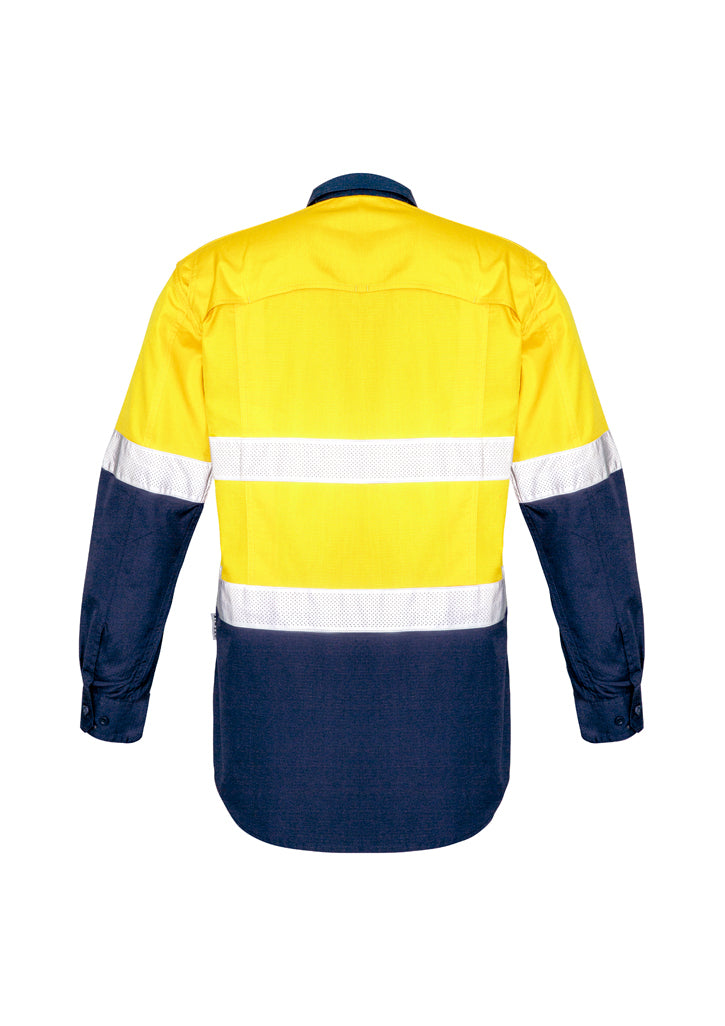 ZW129 - Syzmik - Mens Rugged Cooling Taped Hi Vis Spliced Shirt