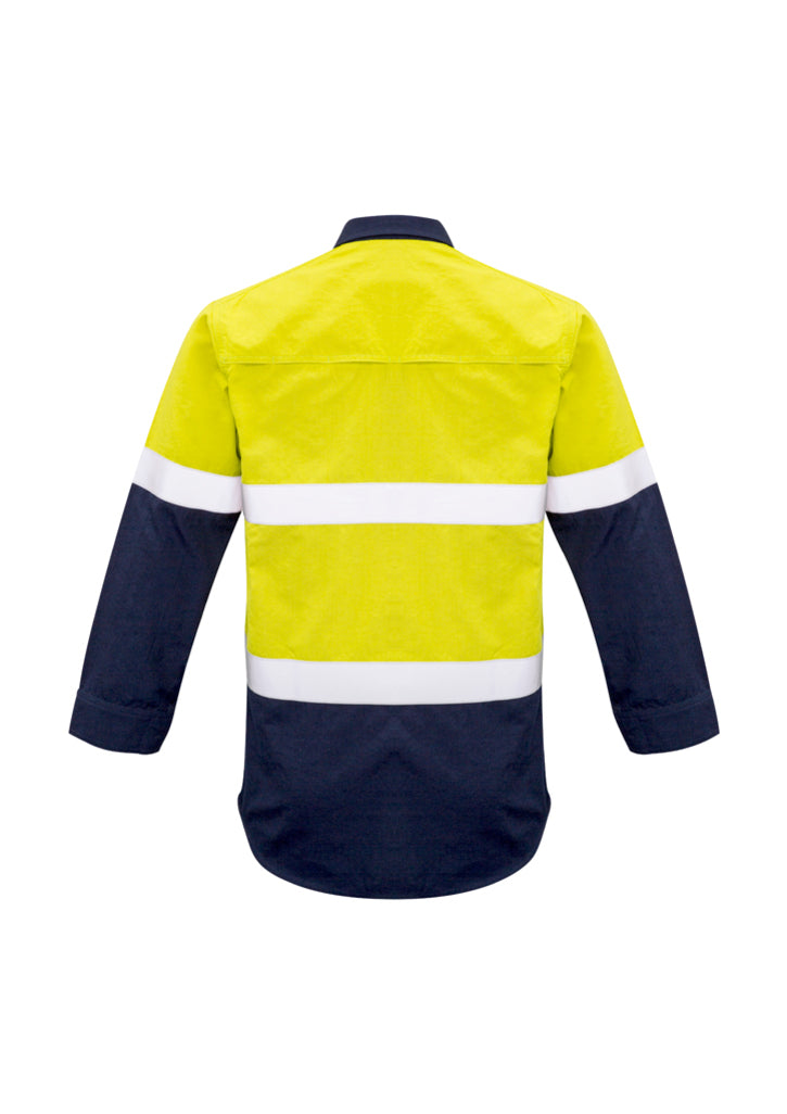 ZW132 - Syzmik - Mens Red Flame Hi Vis Shirt - Hoop Taped