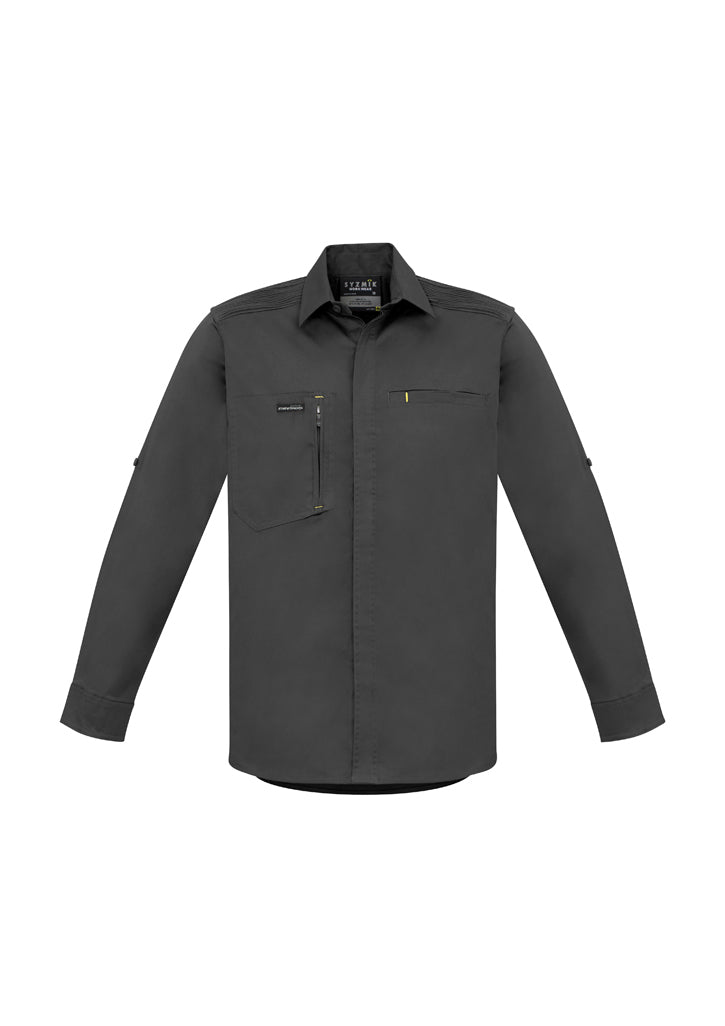 ZW350 - Syzmik - Mens Streetworx L/S Stretch Shirt | Charcoal