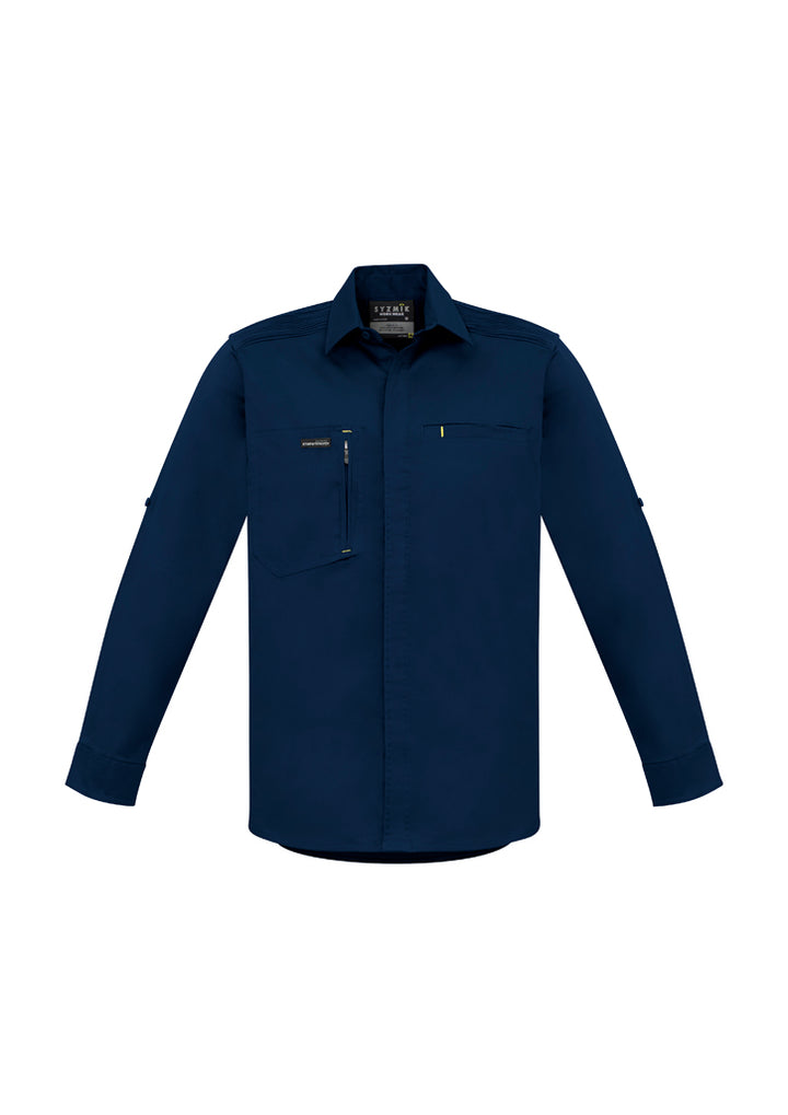 ZW350 - Syzmik - Mens Streetworx L/S Stretch Shirt | Navy