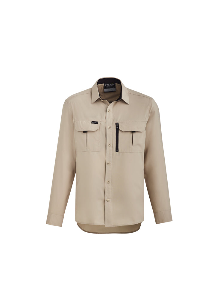 ZW460 - Syzmik - Mens Outdoor L/S Shirt | Sand