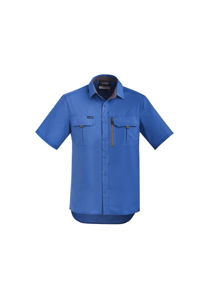 ZW465 - Syzmik - Mens Outdoor S/S Shirt | Blue