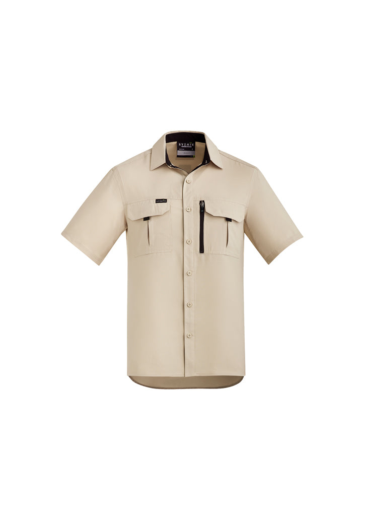 ZW465 - Syzmik - Mens Outdoor S/S Shirt | Sand