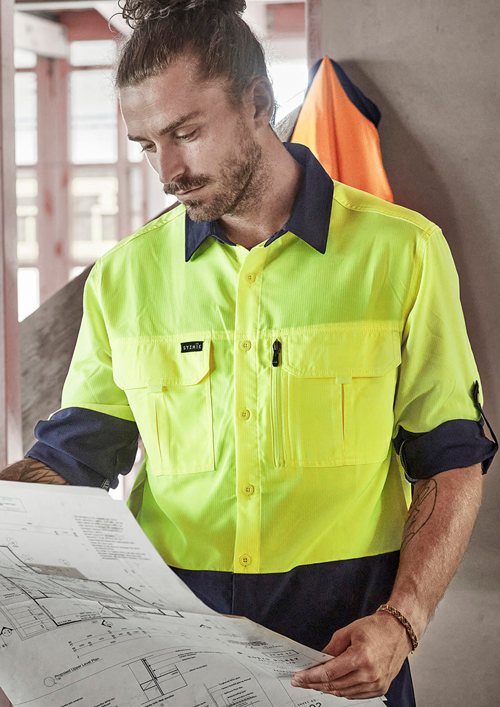 ZW468 - Syzmik - Hi-Vis Super Lightweight (100gsm) Long Sleeve Shirt