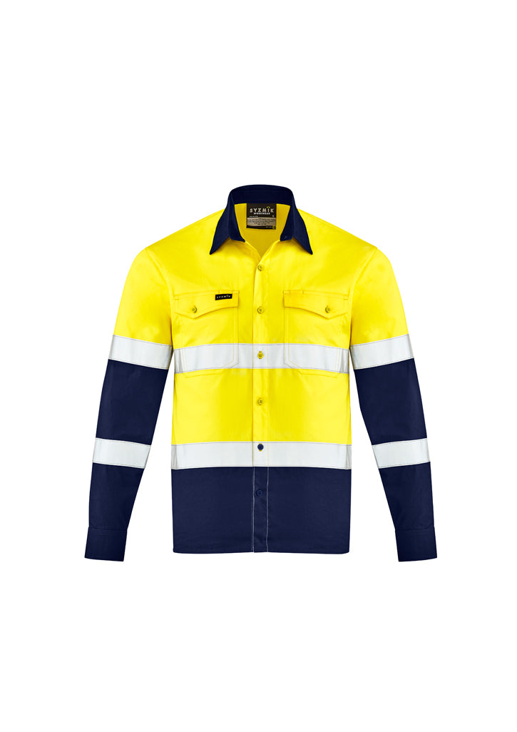 ZW520 - Syzmik - Mens Lightweight Bio Motion Shirt | Yellow/Navy