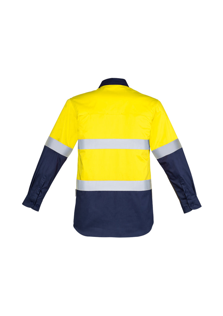 ZW550 - Syzmik - Mens Hi Vis Closed Front L/S Shirt - Hoop Taped