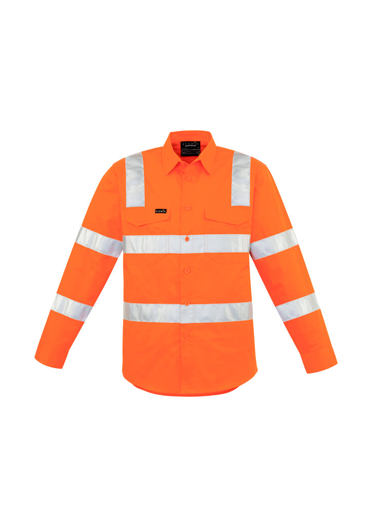 ZW680 - Syzmik - Mens Bio Motion Vic Rail Shirt | Vic Rail Orange