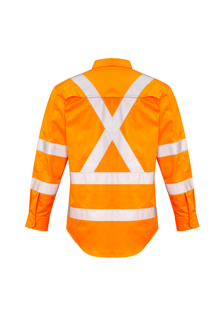 ZW690 - Syzmik - Mens Hi Vis X Back Taped Shirt