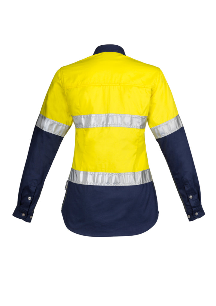 ZWL123 - Syzmik - Hi-Vis Women's Spliced Industrial Long sleeve shirt (taped)