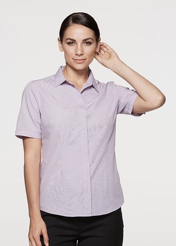 2902S - Aussie Pacific Ladies Grange Check Short Sleeve Shirt